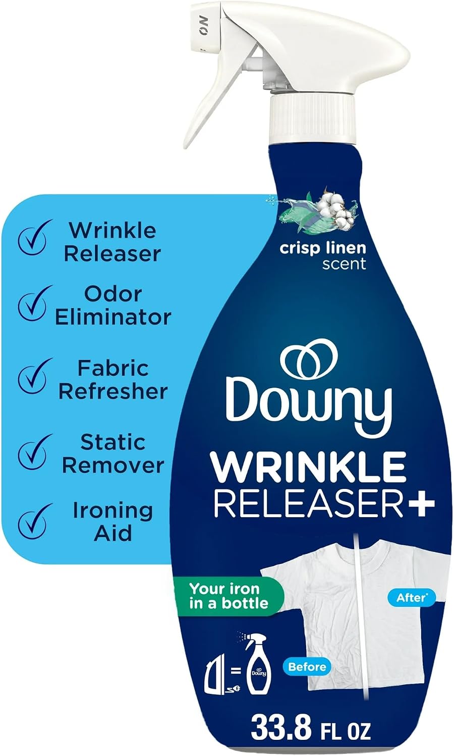 Downy Wrinkle Releaser Fabric Refresher Crisp Linen 1 L (33.8 fl oz) - view 2