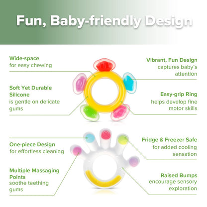 Haakaa Silicone Teether Combo, Palm and Ferris Wheel, 2 Pack - view 4