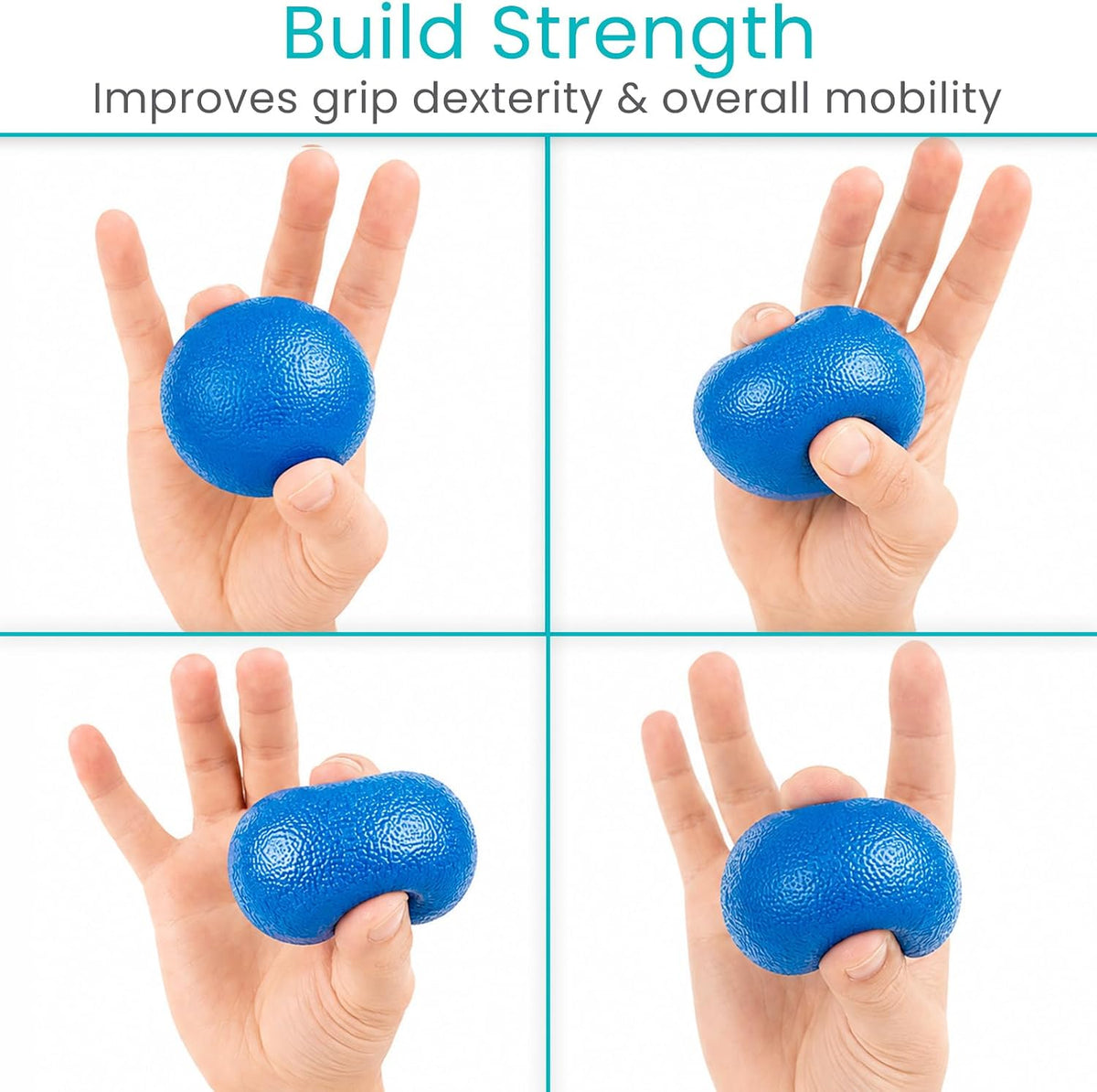 Vive Hand Therapy Stress Balls Set with Storage Bag - view 6