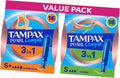 Tampax Pearl Compak Super Plus and Super Tampons - 32 Count