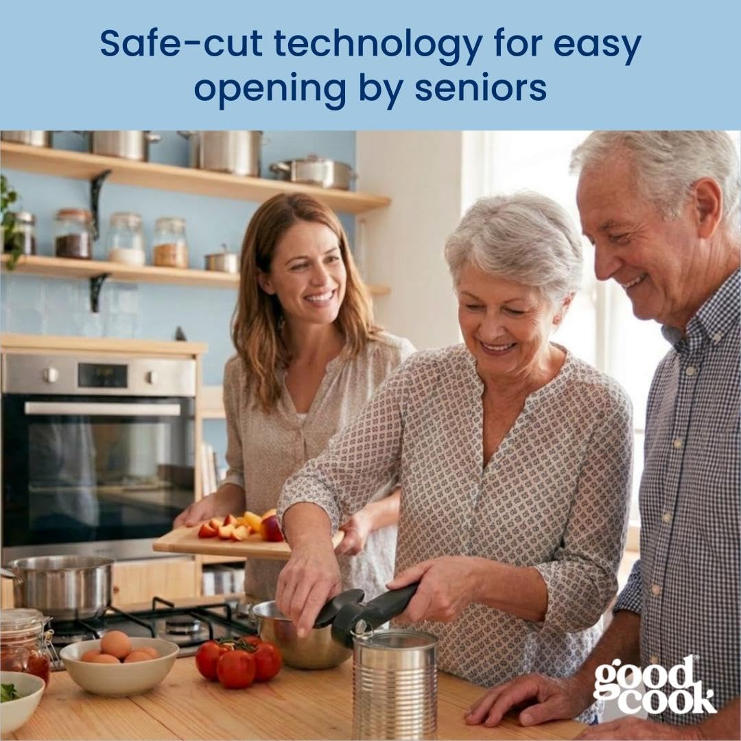 GoodCook Safe-Cut Can Opener with Easy Turn Knob, Black - view 6