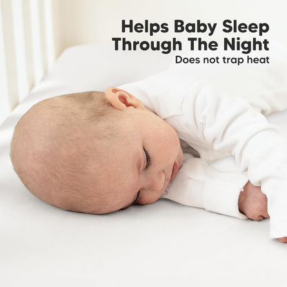 KeaBabies Cot Sheets, Fitted, Pack of 2, 52 x 28 Inch, Soft White - view 5