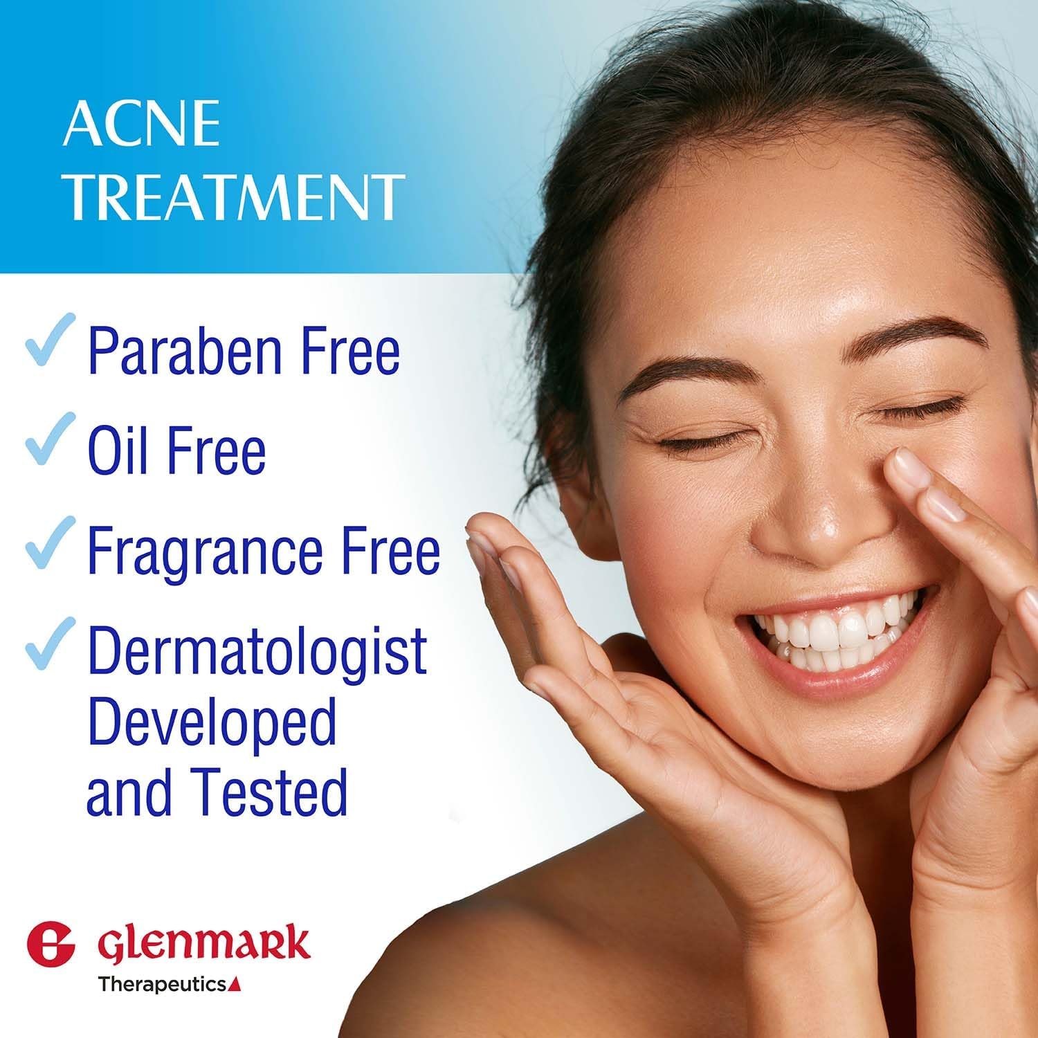 Glenmark Adapalene Gel 0.1% Acne Treatment — Paraben-Free Retinoid for Face | 15g