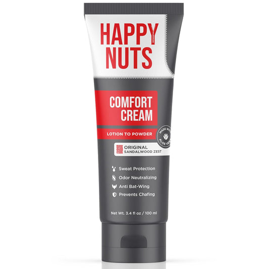 Happy Nuts Comfort Cream Deodorant for Men, Aluminium-Free, Original, 3.4 fl oz