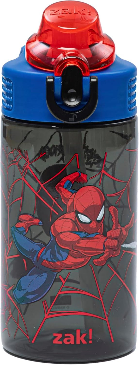 Zak Designs Marvel Spider-Man Sage Kids Water Bottle 16oz with Straw