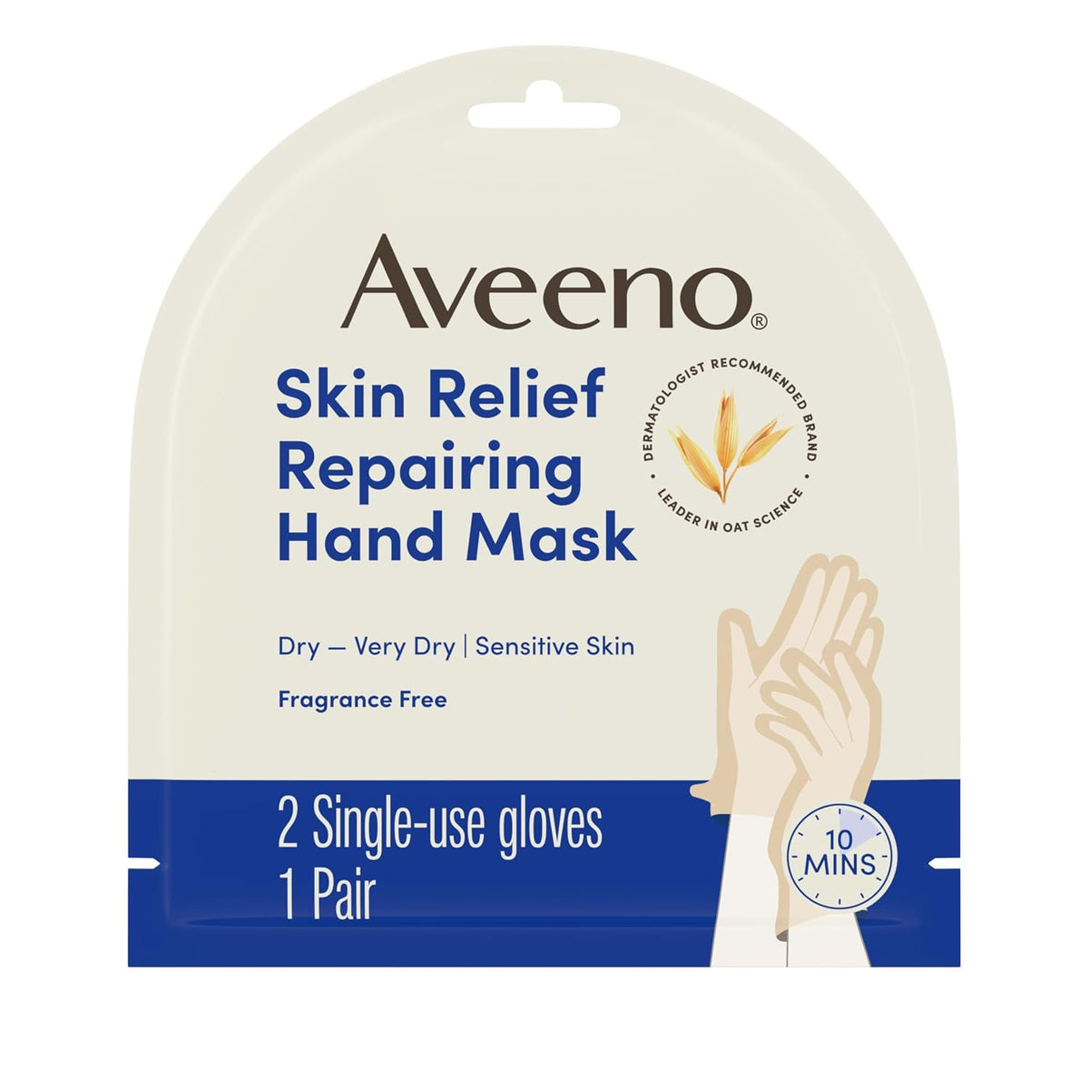 Aveeno Skin Relief Repairing Hand Mask, Fragrance-Free, 1 Pair — product view