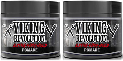 Viking Revolution Extreme Hold Pomade Extra Firm High Shine 4 oz, Pack of 2
