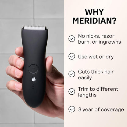 MERIDIAN The Trimmer Original Body Hair Trimmer, Onyx - view 2