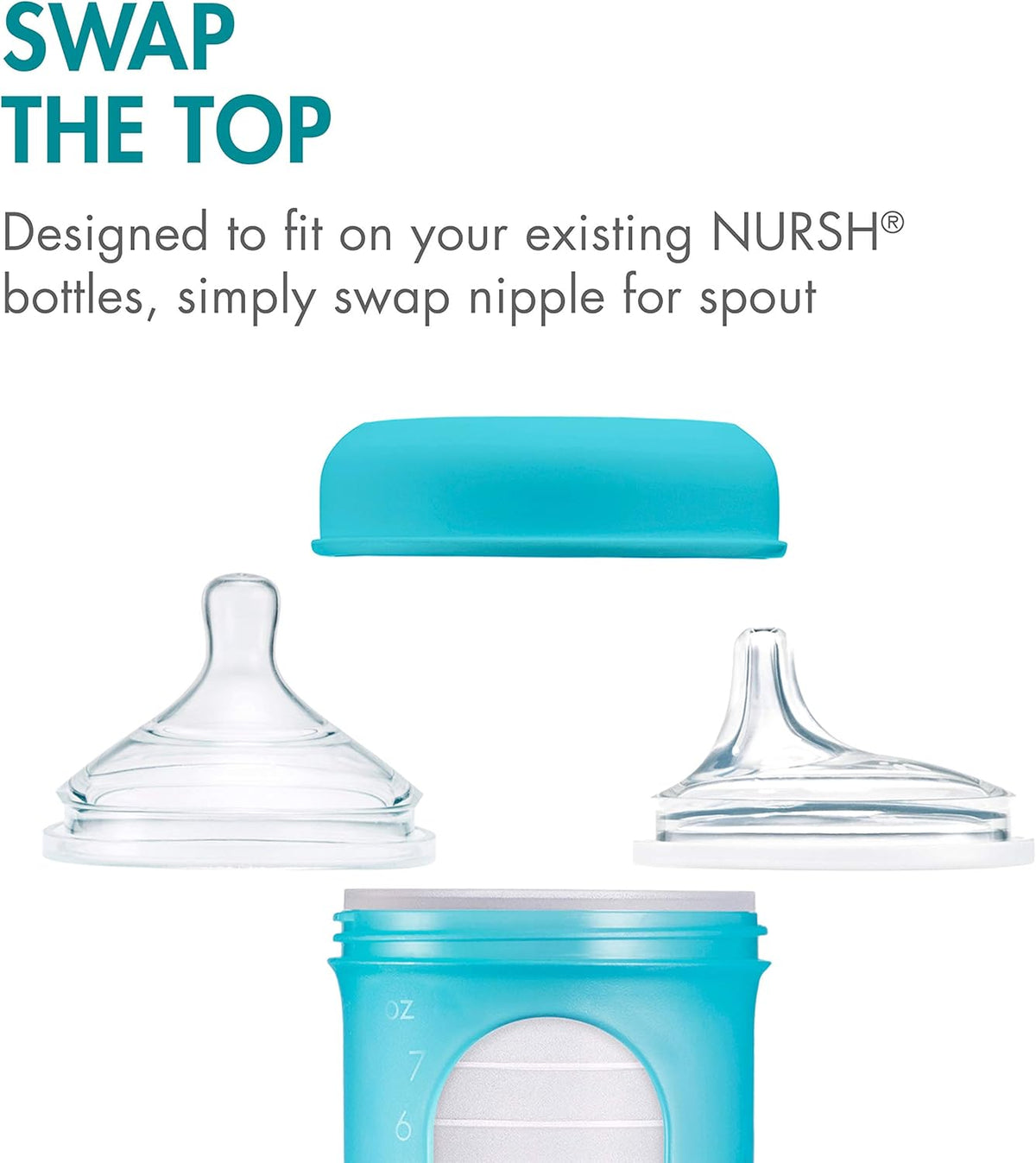 Boon Nursh Silicone Sippy Cup Lids, 3 Count, 6 Months+ — alternate product view