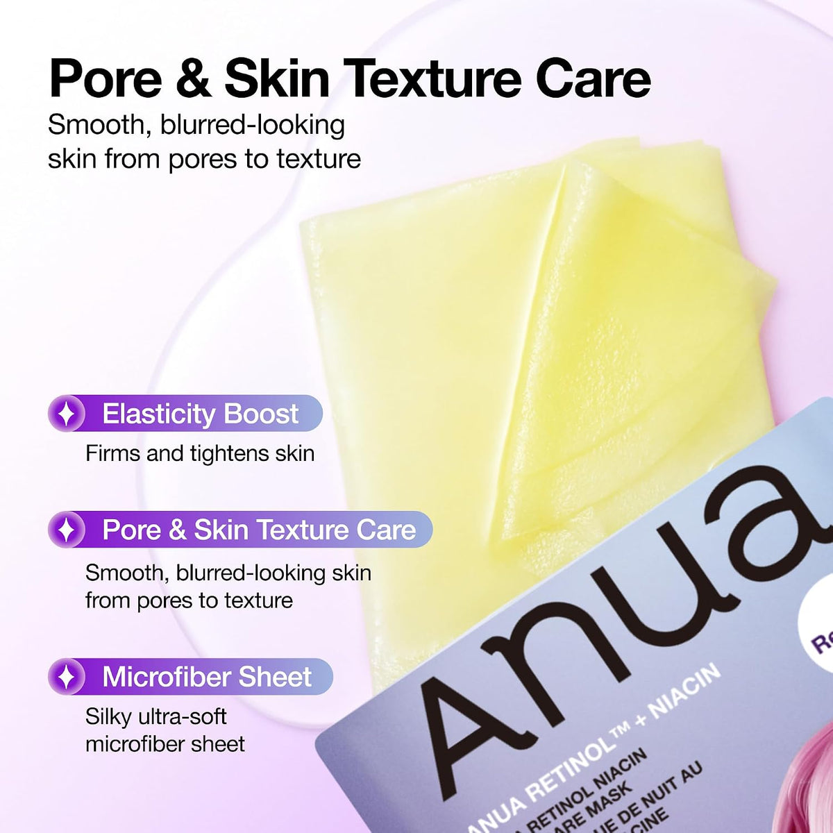 Anua Retinol Niacin Night Routine Pore Mask, 10 Sheets - view 4