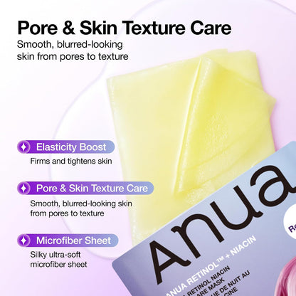 Anua Retinol Niacin Night Routine Pore Mask, 10 Sheets - view 4