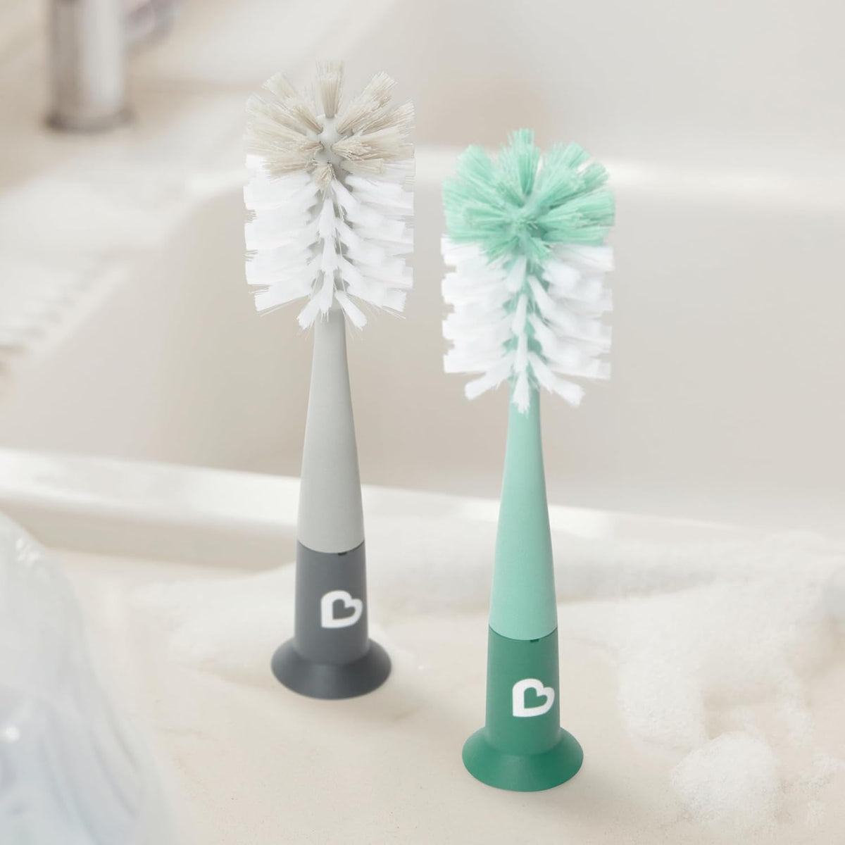 Munchkin Bristle Bottle Brush, Grey - view 5