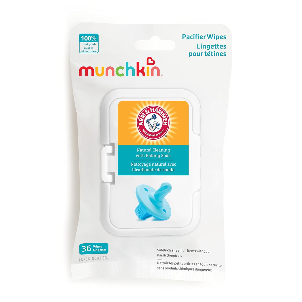 Munchkin Arm & Hammer Pacifier Wipes for Baby, 36 Count