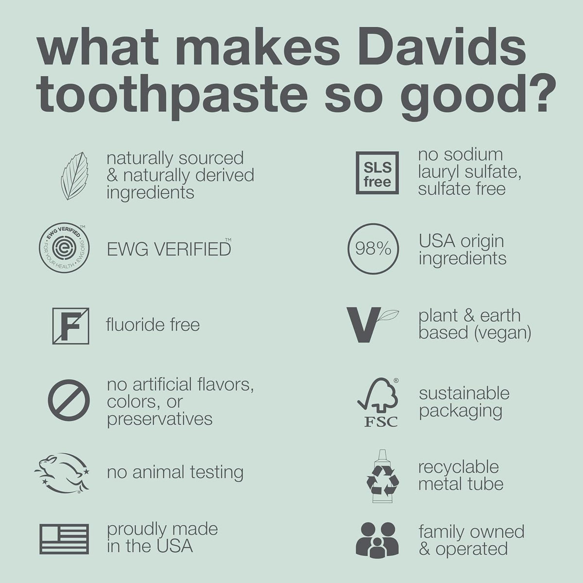 Davids Natural Whitening Toothpaste Fluoride Free Peppermint 5.25 oz - view 4