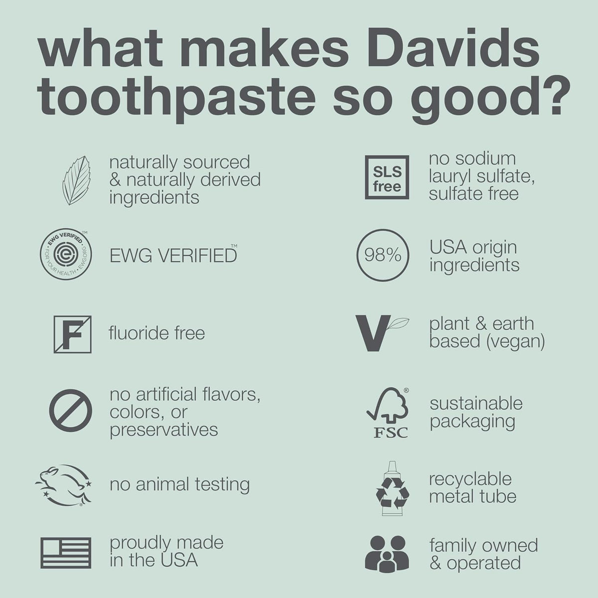 Davids Natural Spearmint Whitening Toothpaste, Fluoride-Free 5.25 oz Metal Tube - view 4