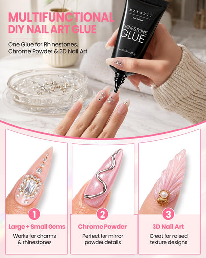 Makartt Rhinestone Glue for Nails, 3D Gel for Charms, 30 g - view 6