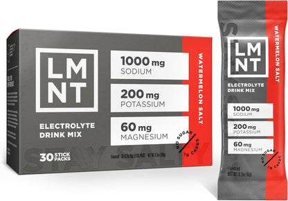 LMNT Zero Sugar Electrolyte Drink Mix Watermelon Salt 30 Count