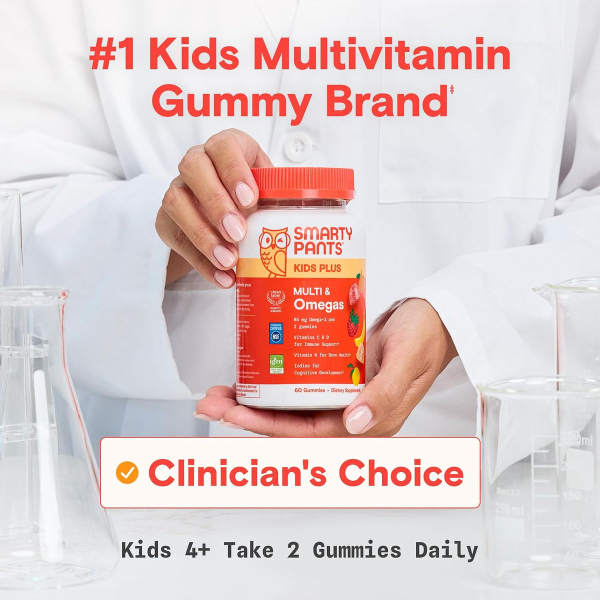 SmartyPants Kids Multivitamin Gummies, Vitamin D & C, Omega 3, Zinc, 60 Ct - view 5
