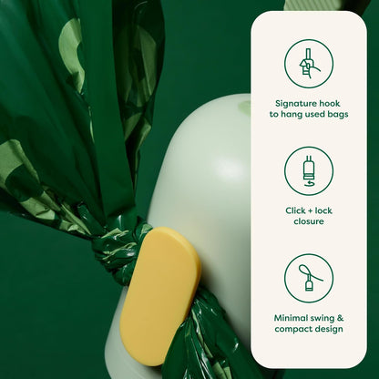 Earth Rated Dog Poop Bag Holder and Leash Dispenser, 15 Unscented Bags - view 2