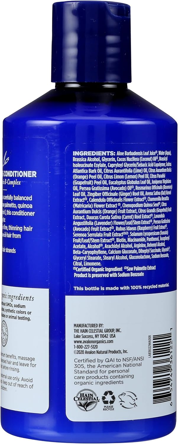 Avalon Organics Biotin B-Complex Thickening Conditioner 14 fl oz — alternate product view