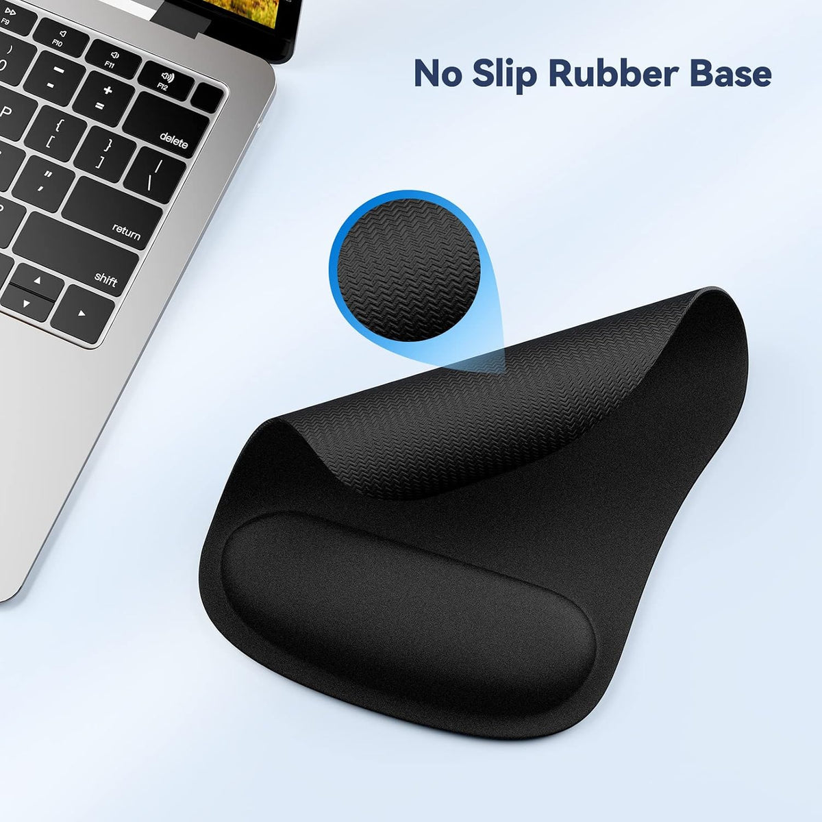 TECKNET Ergonomic Mouse Pad with Wrist Support, Black - view 6