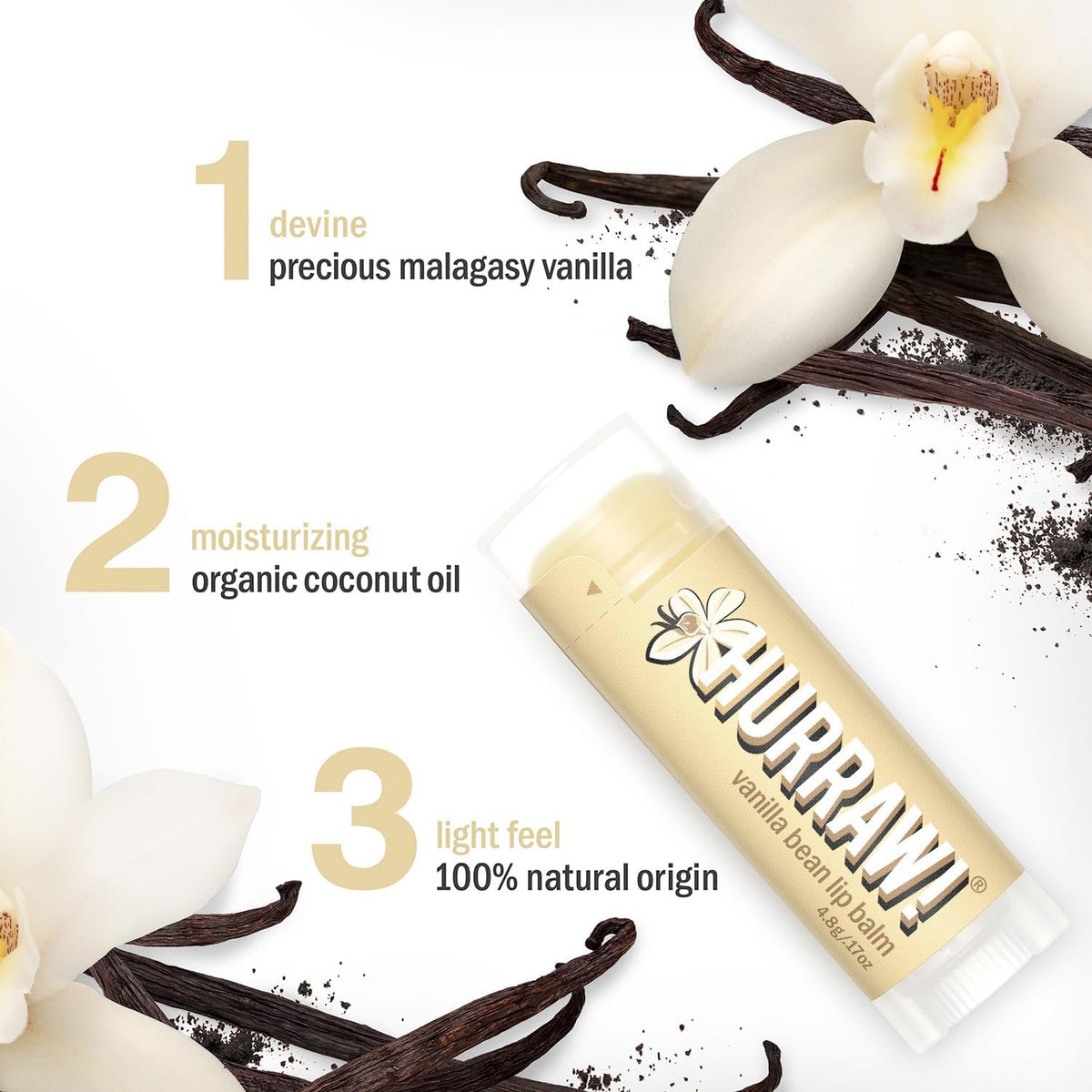 Hurraw! Vanilla Bean Lip Balm - view 2