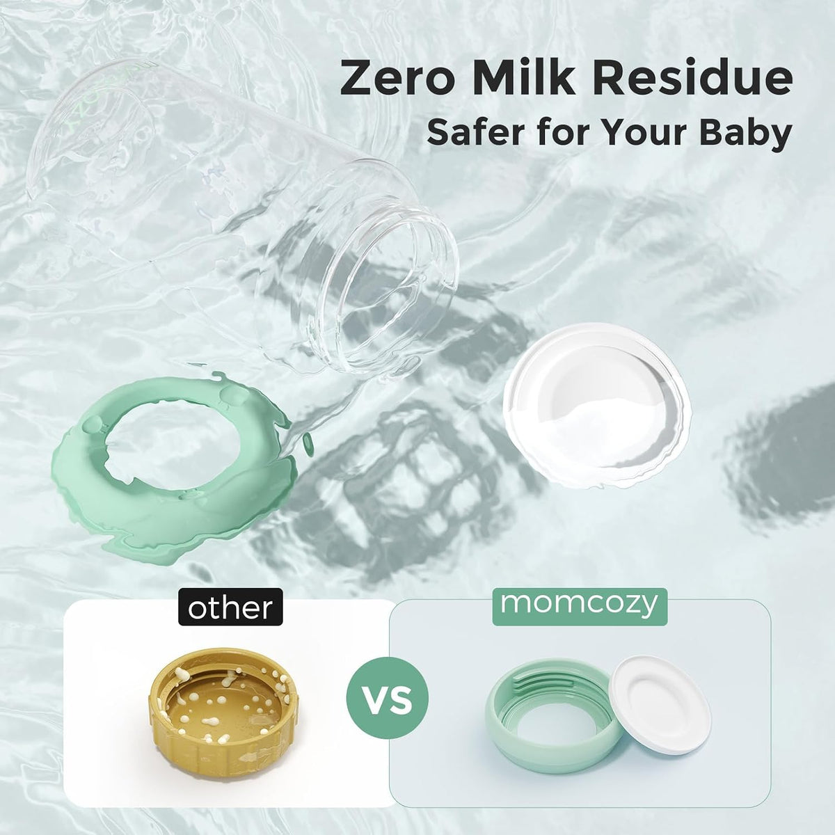 Momcozy Natural Wide-Neck Baby Bottles, 11 oz (330 ml), BPA-Free - view 4