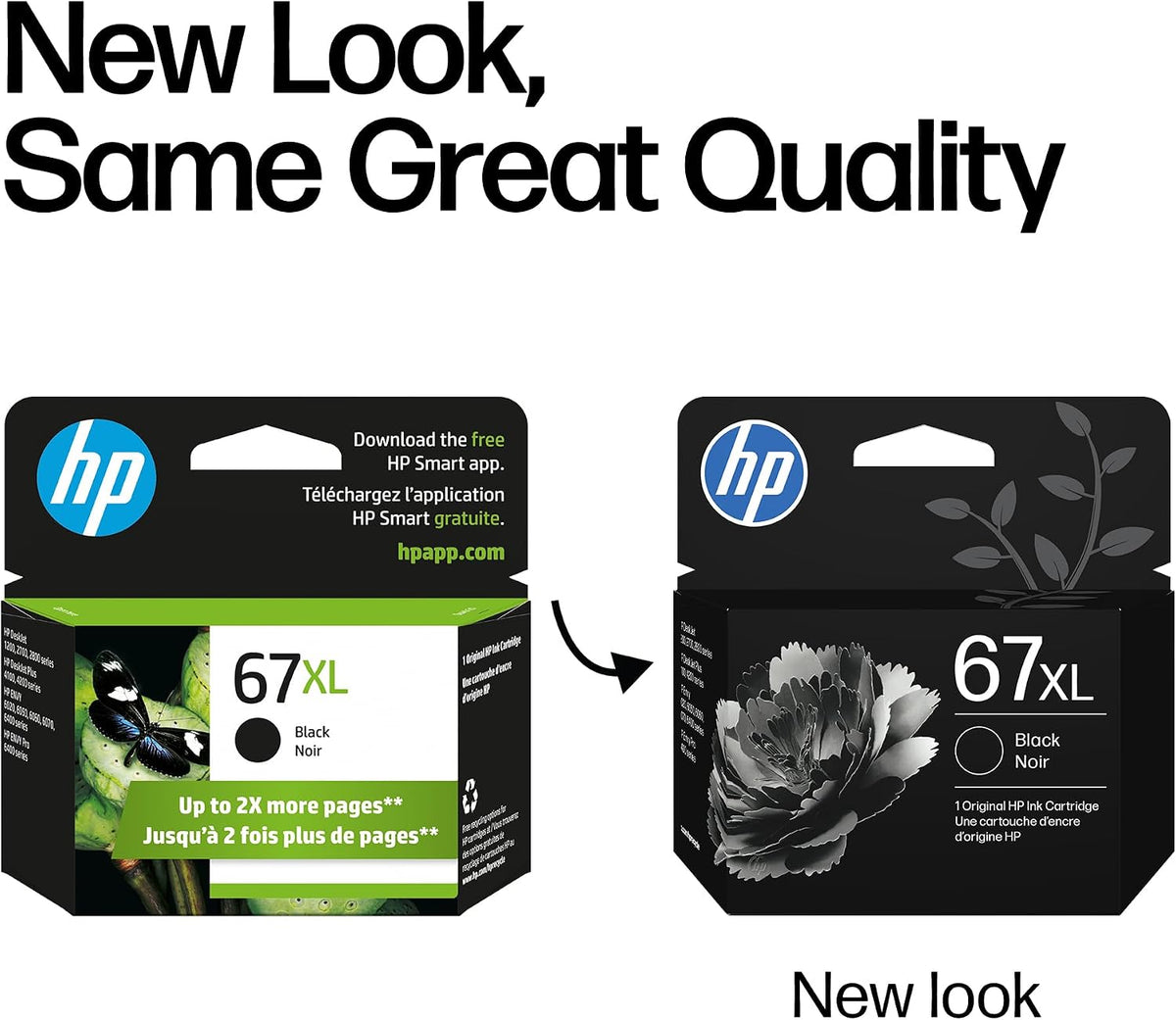 HP 67XL Black High-Yield Original Ink Cartridge (3YM57AN) - view 3