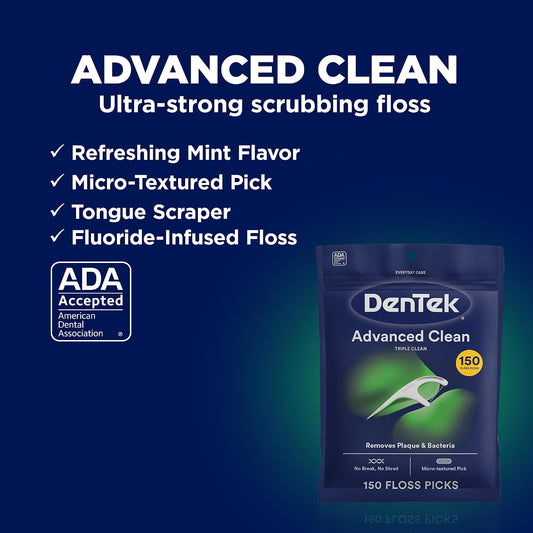 DenTek Triple Clean Advanced Clean Floss Picks, 150 Count - view 2