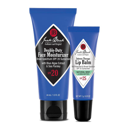 Jack Black Face & Lip Set, SPF Face Moisturiser & Natural Mint Lip Balm - view 2