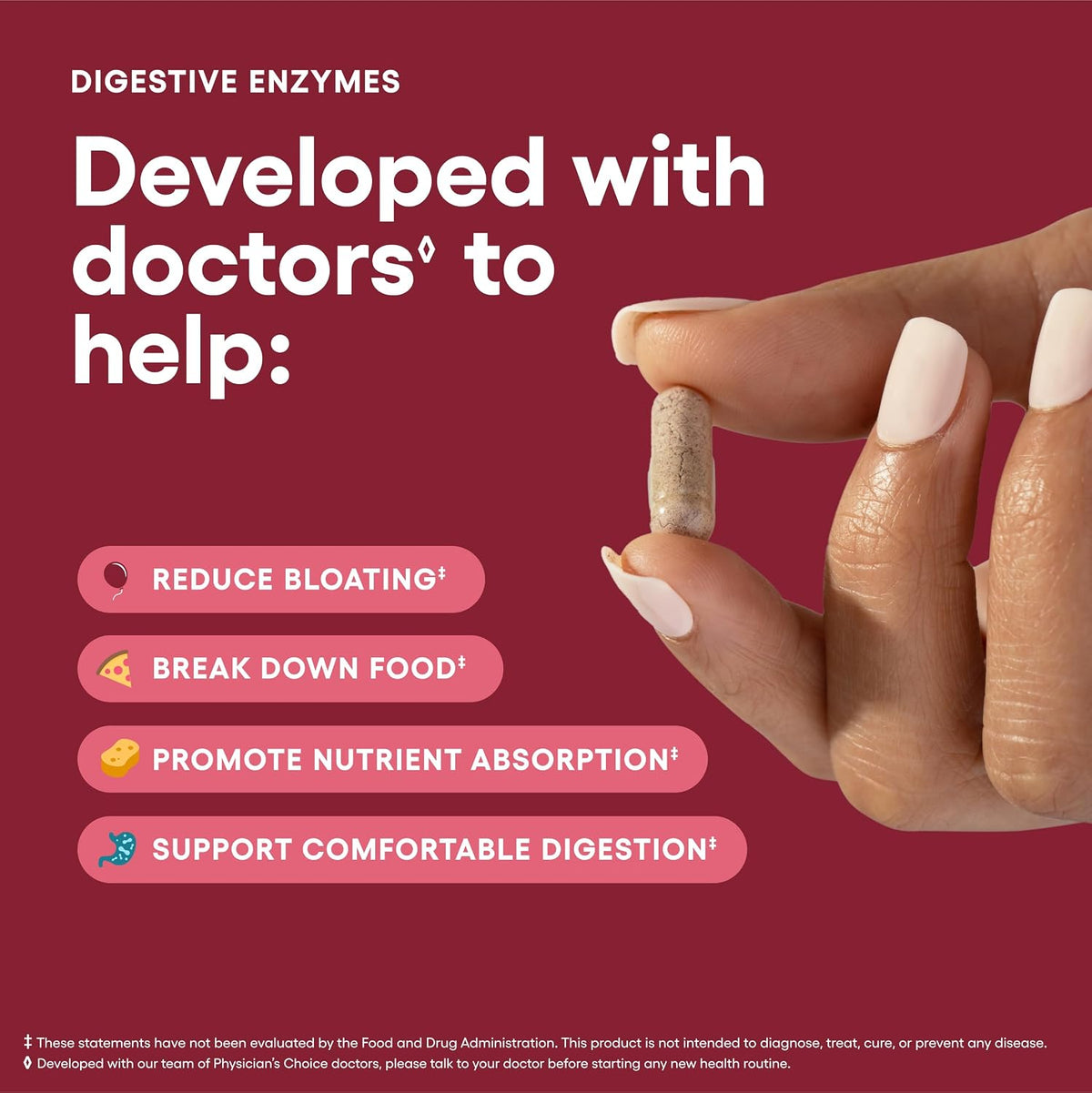 Physician's Choice Digestive Enzymes with Prebiotics and Probiotics, 60 Count - view 4