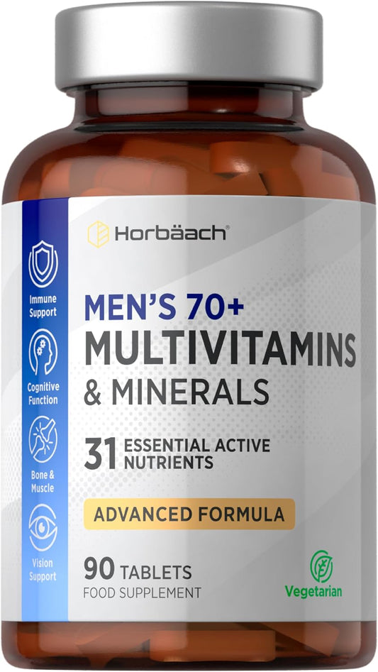 Horbaach Multivitamin Tablets for Men 70 Plus - 90 Count