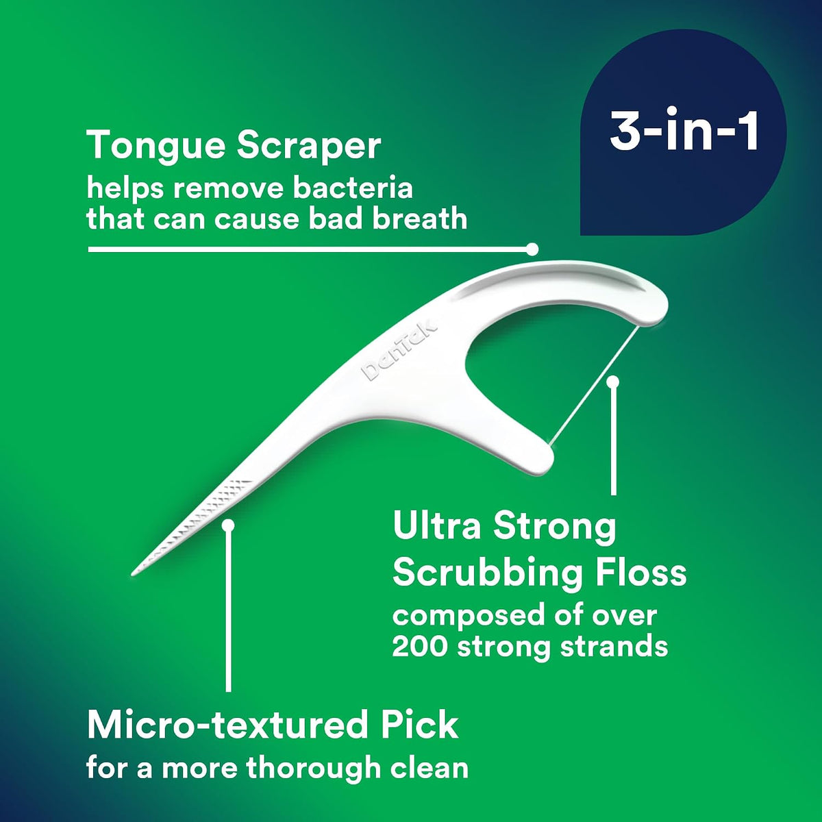 DenTek Triple Clean Advanced Clean Floss Picks, 150 Count - view 3