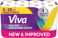 Viva Signature Cloth Paper Towels 8 Family Triple Rolls, 141 Sheets per Roll