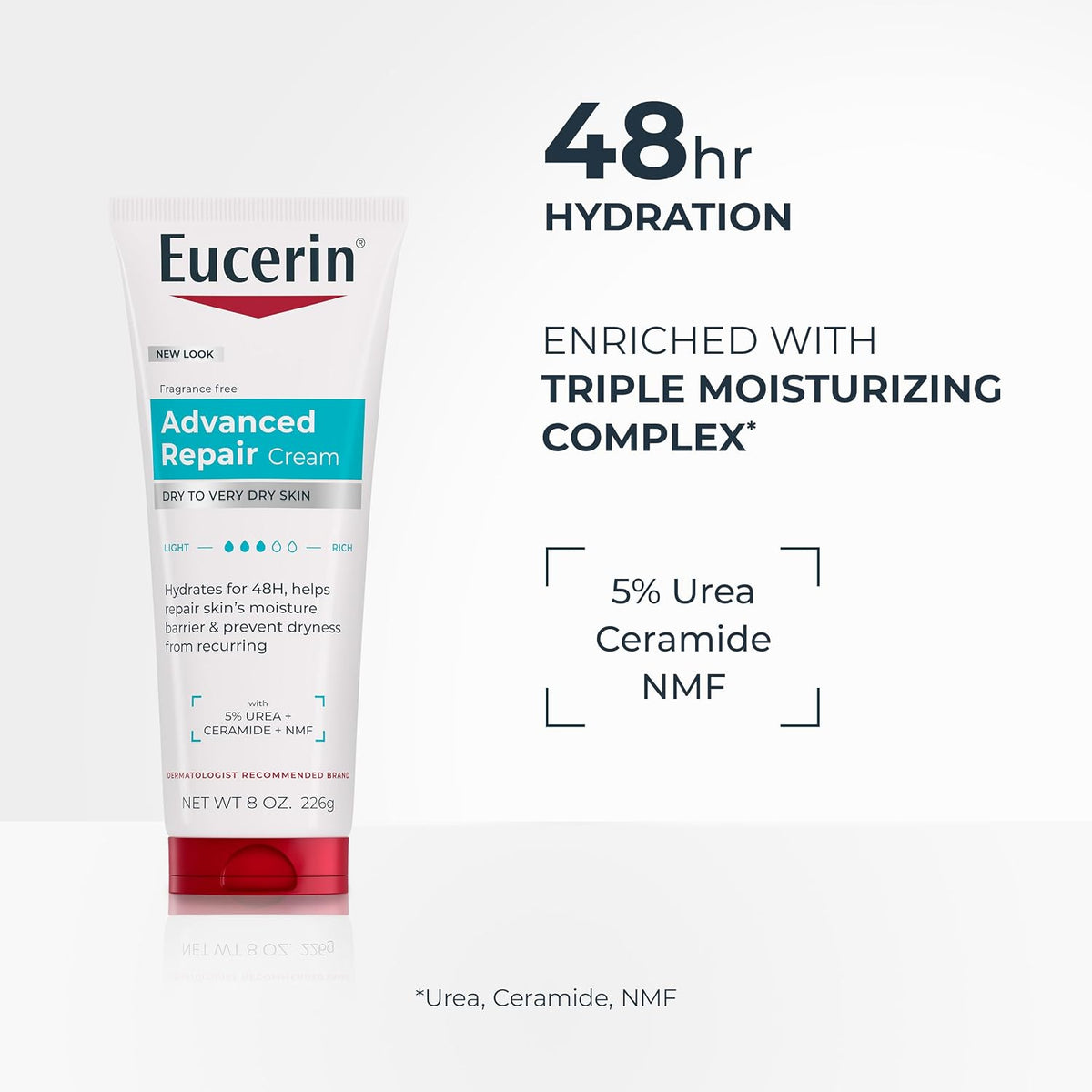 Eucerin Advanced Repair Body Cream, Urea Enriched, 8 oz - view 3