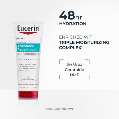 Eucerin Advanced Repair Body Cream, Urea Enriched, 8 oz - view 3