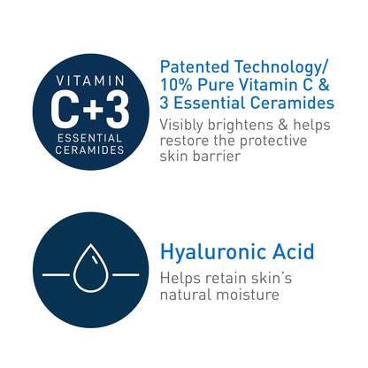 CeraVe Skin Brightening Vitamin C Serum with Hyaluronic Acid, 1 fl oz (30 ml) - view 4
