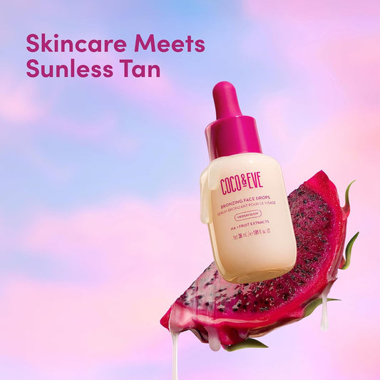 Coco & Eve Sunny Honey Bronzing Face Drops, Dark, 1 fl oz - view 2