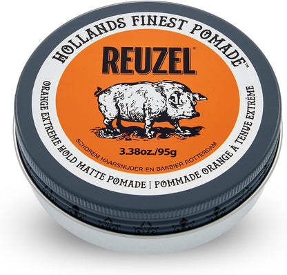 Reuzel Orange Extreme Hold Matte Pomade for Men, 95 g (3.38 oz) - view 2