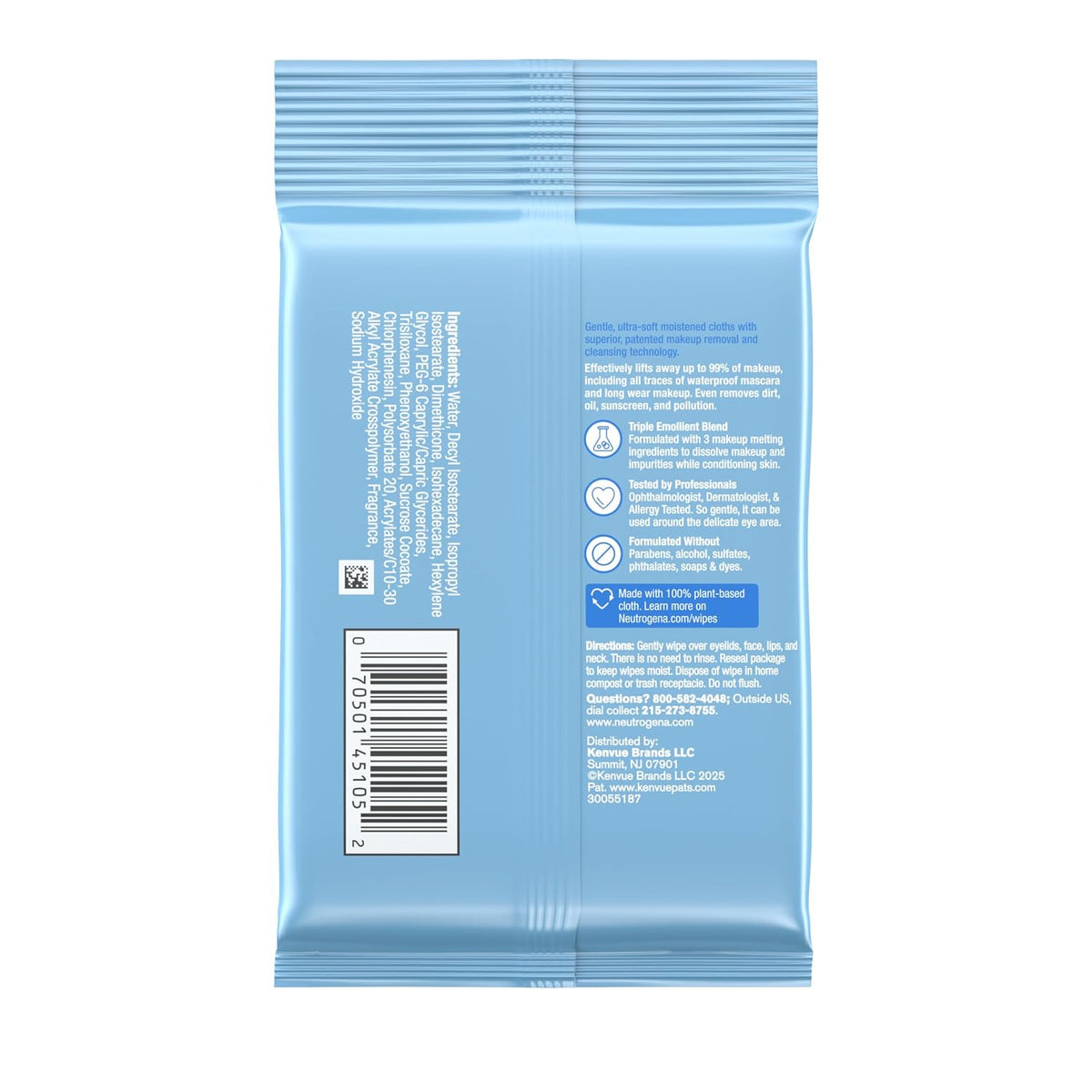 Neutrogena Makeup Remover Wipes, 7 Count Travel Pack - view 6