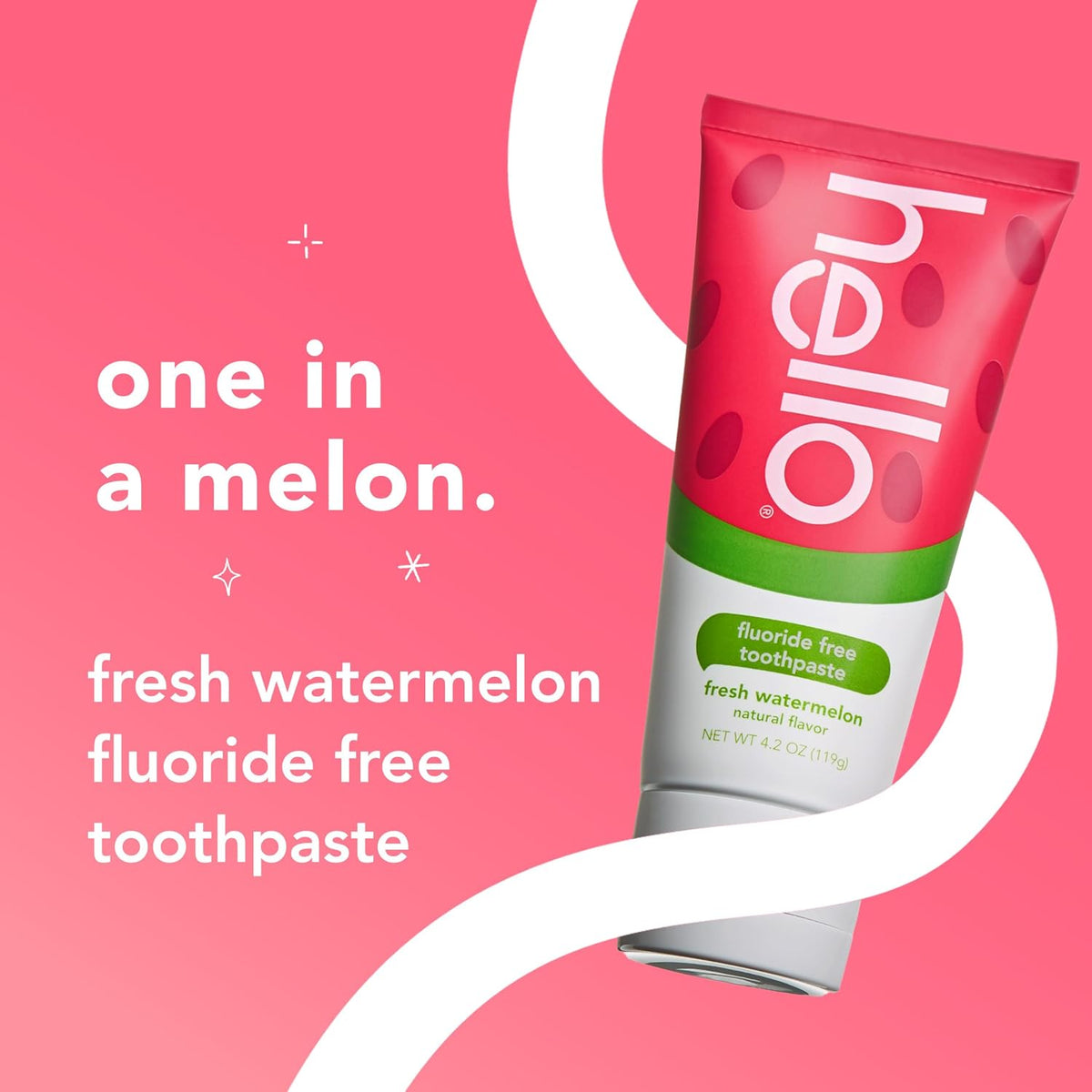 Hello Oral Care Kids Fluoride-Free Toothpaste Natural Watermelon 4.2 oz - view 3