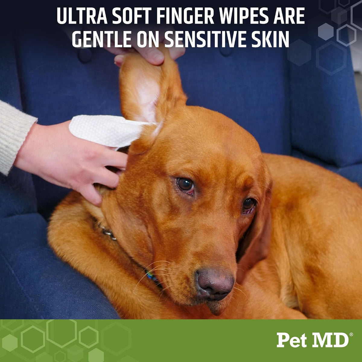 Pet MD Dog Ear Cleaning Finger Wipes, 50 Count - view 4