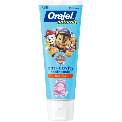Orajel Paw Patrol Anticavity Fluoride Toothpaste Bubble Fruity Flavour 4.2 oz
