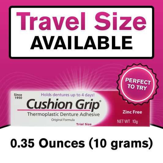 Cushion Grip Thermoplastic Denture Adhesive, 0.35 oz Travel Size - view 2