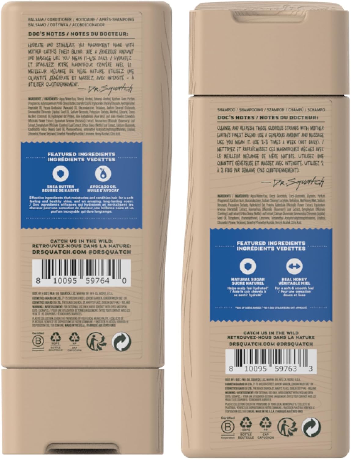 Dr. Squatch Natural Men's Shampoo & Conditioner Set Fresh Falls - view 5