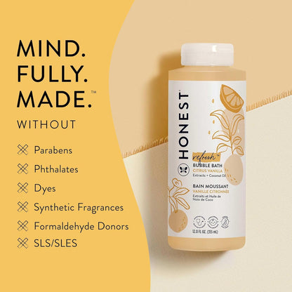 The Honest Company Tear-Free Bubble Bath, Citrus Vanilla, 12 fl oz (360 ml) - view 5