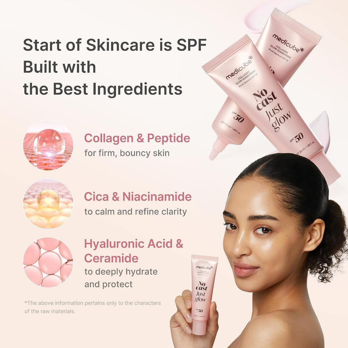 medicube No Cast Just Glow Collagen Sunscreen SPF 50 - view 3