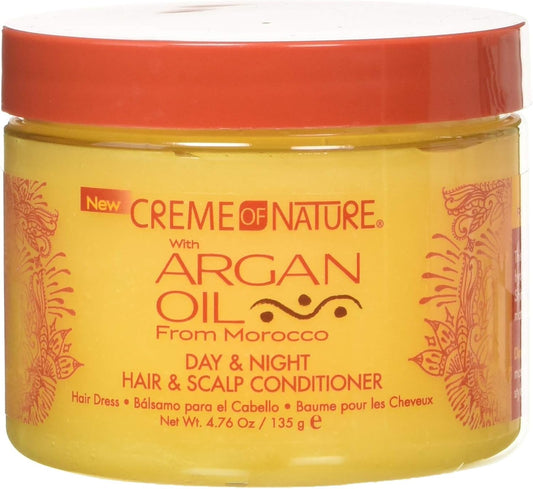 Creme of Nature Argan Oil Day & Night Hair & Scalp Conditioner, 135 g