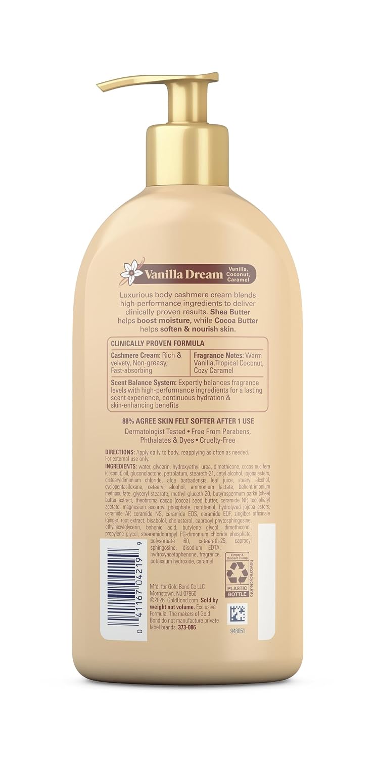 Gold Bond Softening Cashmere Cream Body Lotion, Vanilla Dream, 14 oz - view 2