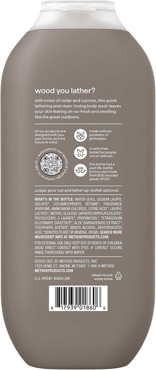 Method Men Body Wash Cedar + Cypress 18 fl oz (532 ml) - view 2